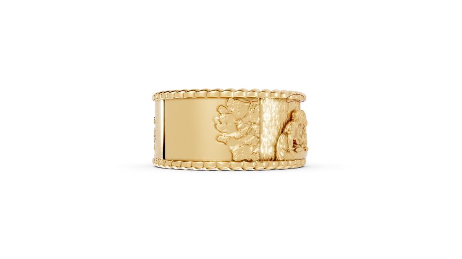 "The Last Supper" Band - 10K Yellow Gold - Pocket Rock Jewelry