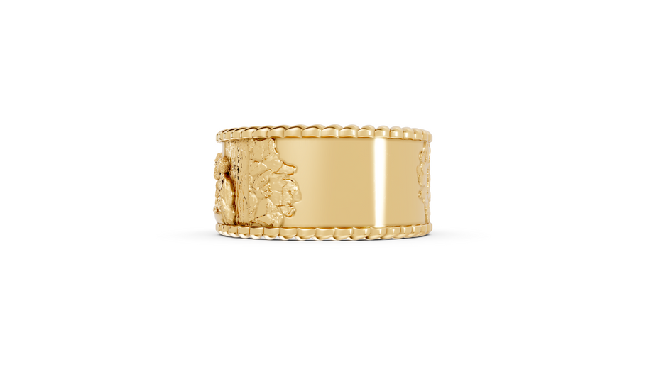 "The Last Supper" Band - 10K Yellow Gold - Pocket Rock Jewelry