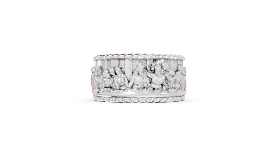 "The Last Supper" Band - Sterling - Pocket Rock Jewelry