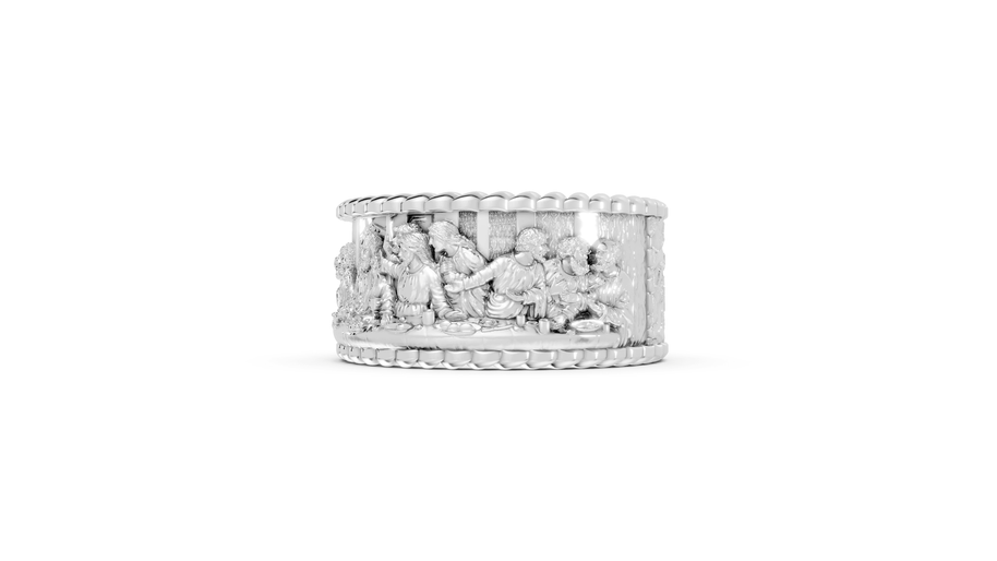 "The Last Supper" Band - Sterling - Pocket Rock Jewelry