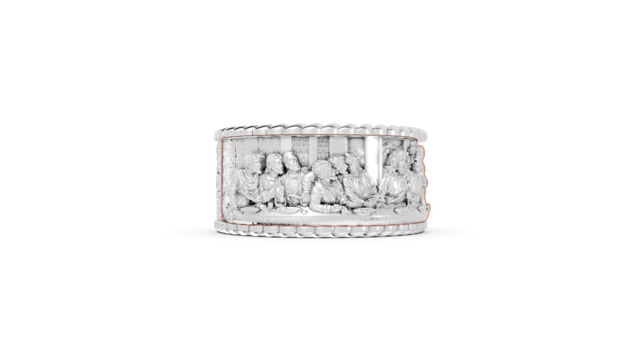 "The Last Supper" Band - Sterling - Pocket Rock Jewelry