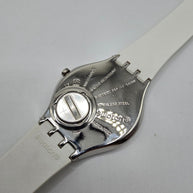 Swatch Skindoree White Silicone Watch (SYXS108) Skin Irony