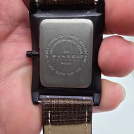 Skagen Denmark 358LTTD Men’s Rectangle Titanium Brown Dial Quartz Leather