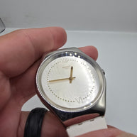 Swatch Skindoree White Silicone Watch (SYXS108) Skin Irony