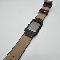 Skagen Denmark 358LTTD Men’s Rectangle Titanium Brown Dial Quartz Leather