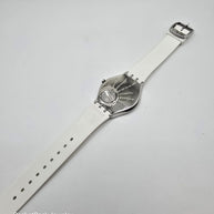 Swatch Skindoree White Silicone Watch (SYXS108) Skin Irony