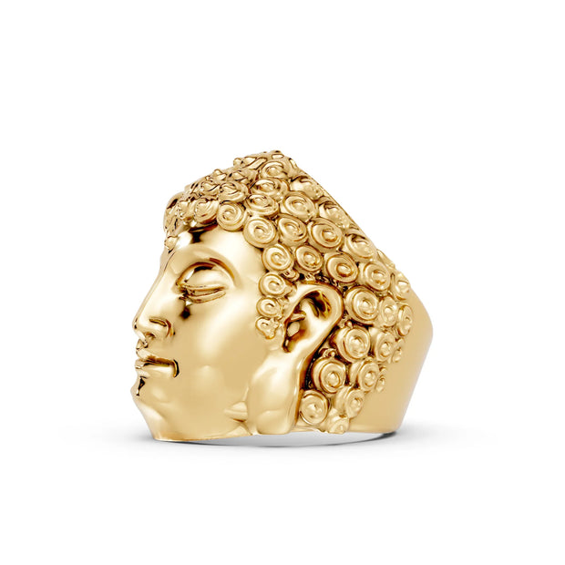 Buddha and Mara - 14K Yellow Gold - Pocket Rock Jewelry