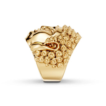 Buddha and Mara - 14K Yellow Gold - Pocket Rock Jewelry