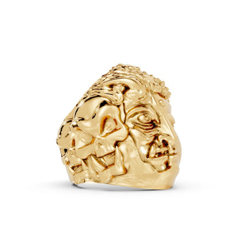Buddha and Mara - 14K Yellow Gold - Pocket Rock Jewelry
