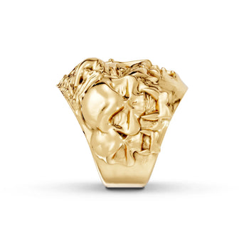 Buddha and Mara - 14K Yellow Gold - Pocket Rock Jewelry