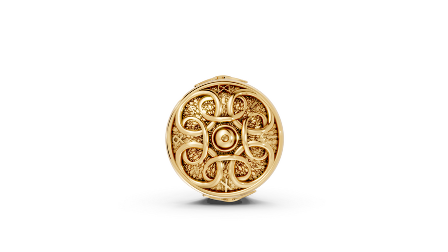 Celtic Shield - 10K Yellow Gold - Pocket Rock Jewelry