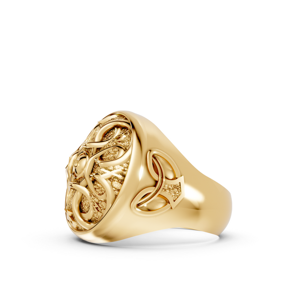 Celtic Shield - 10K Yellow Gold - Pocket Rock Jewelry
