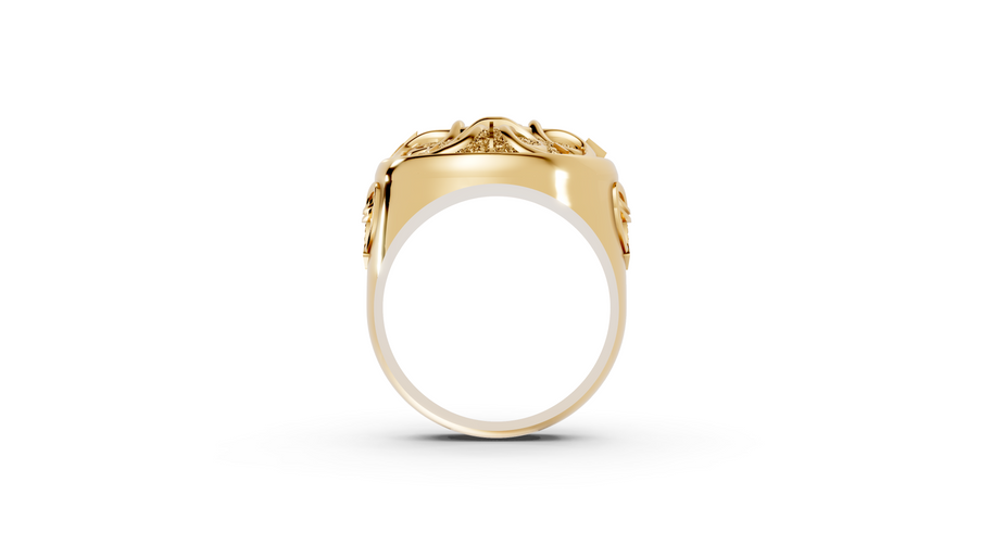 Celtic Shield - 10K Yellow Gold - Pocket Rock Jewelry