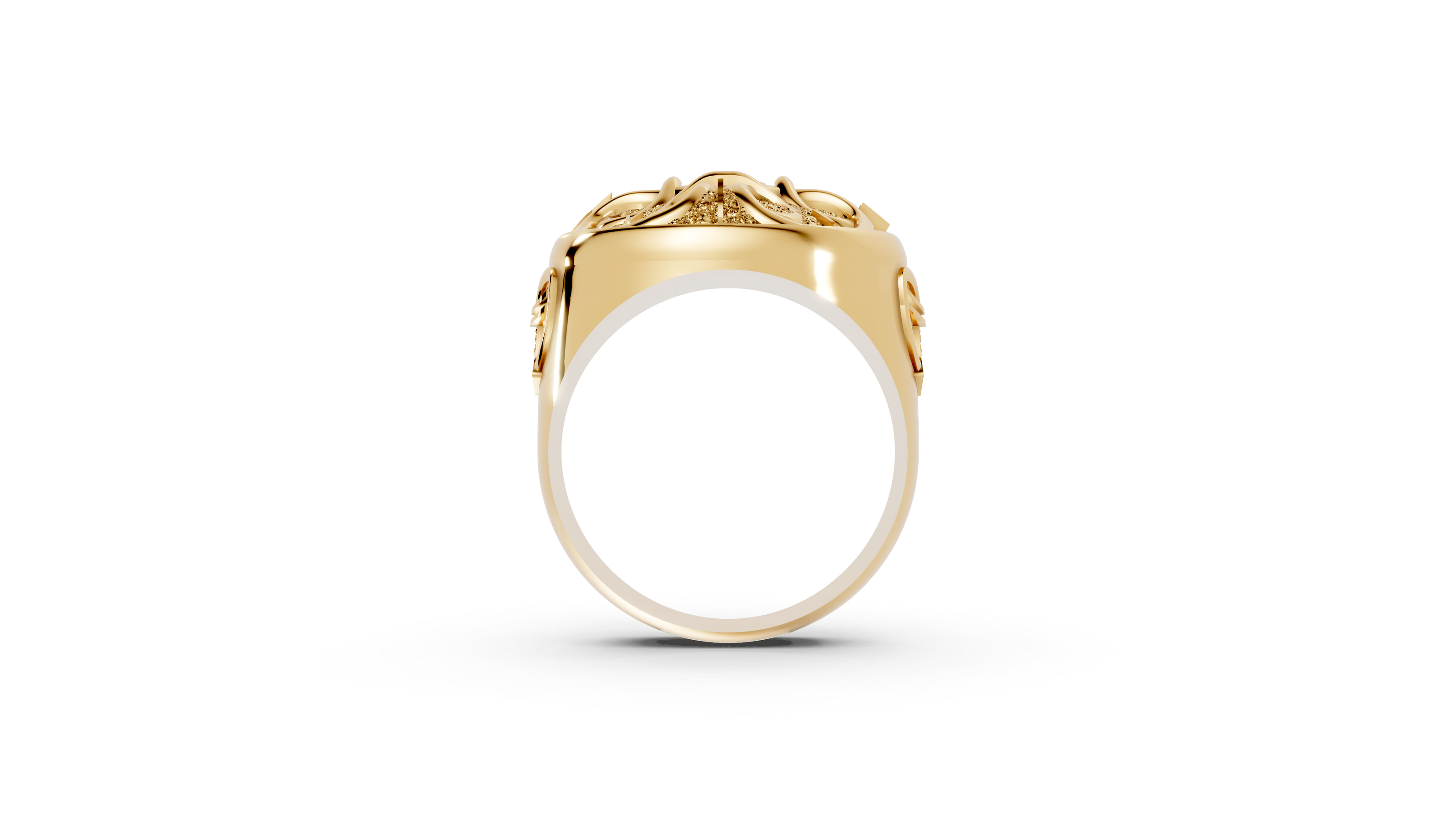 Celtic Shield - 10K Yellow Gold - Pocket Rock Jewelry