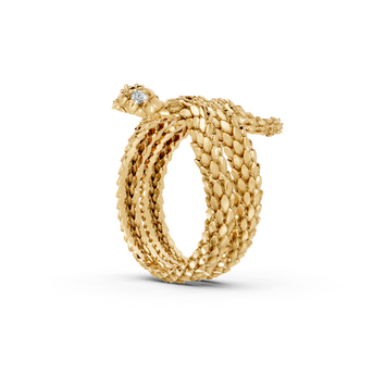 Coiled Snake - 10K Yellow Gold - Pocket Rock Jewelry