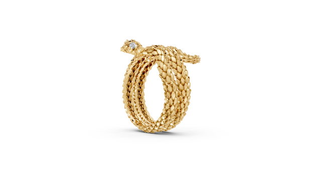 Coiled Snake - 10K Yellow Gold - Pocket Rock Jewelry