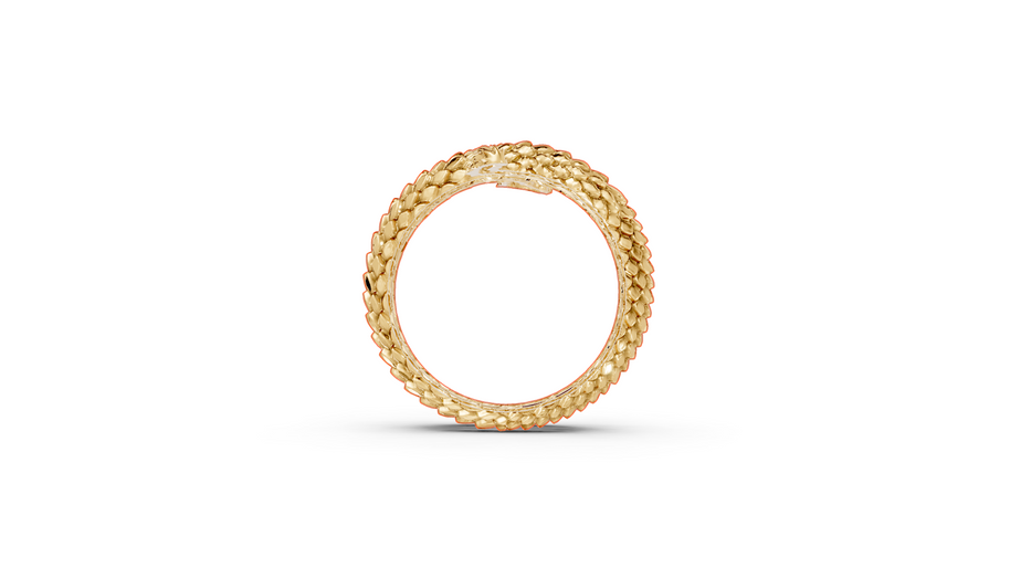 Coiled Snake - 10K Yellow Gold - Pocket Rock Jewelry