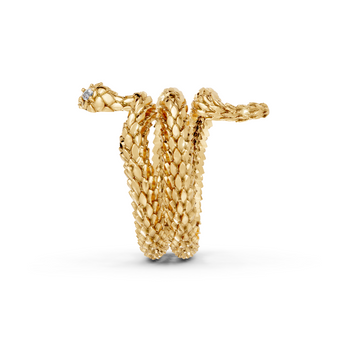 Coiled Snake - 10K Yellow Gold - Pocket Rock Jewelry