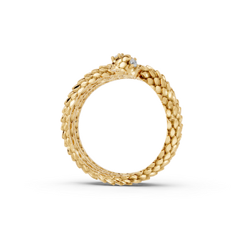 Coiled Snake - 10K Yellow Gold - Pocket Rock Jewelry
