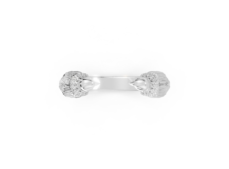 Gold earrings on a white background