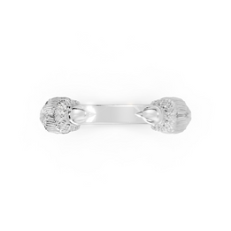 Gold earrings on a white background