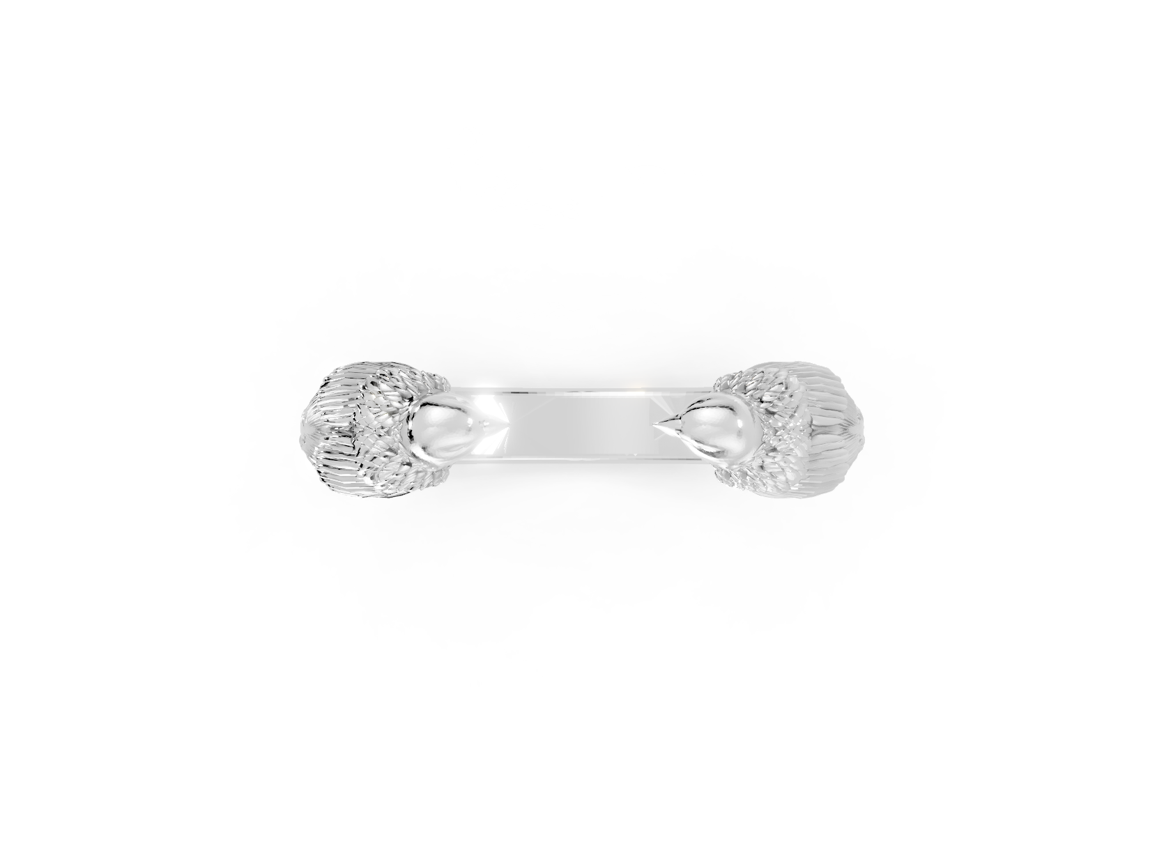 Gold earrings on a white background