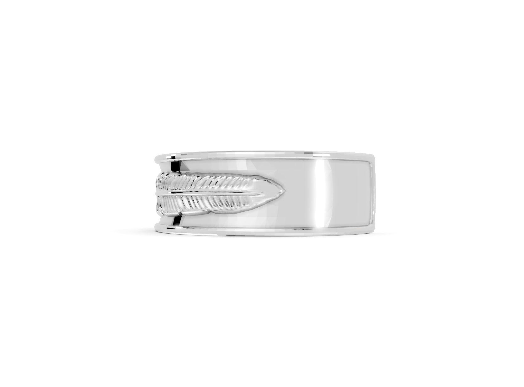 Silver money clip with leaf design on a white background