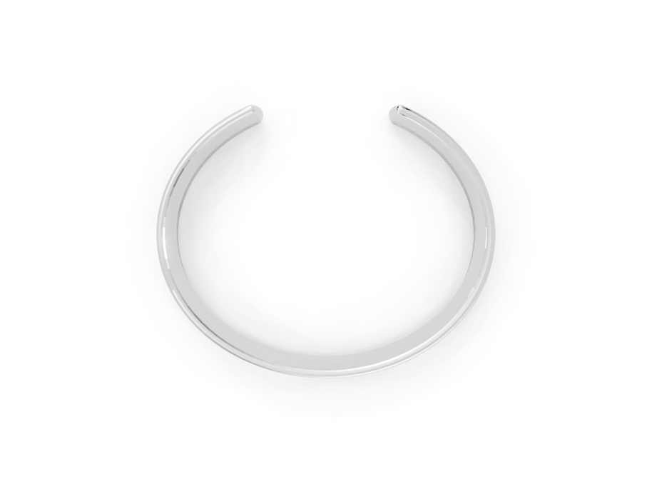 Silver necklace on a white background
