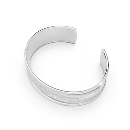 Silver bracelet on a white background