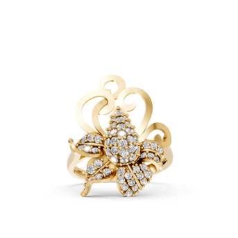 Floral Bloom - 10K Yellow Gold - Pocket Rock Jewelry