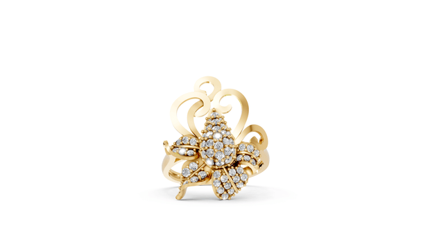 Floral Bloom - 10K Yellow Gold - Pocket Rock Jewelry