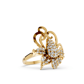 Floral Bloom - 10K Yellow Gold - Pocket Rock Jewelry