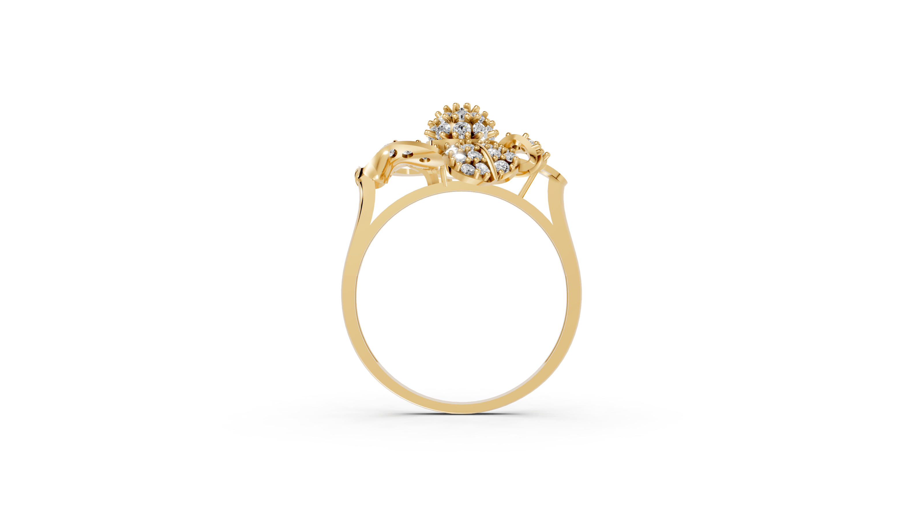 Floral Bloom - 10K Yellow Gold - Pocket Rock Jewelry