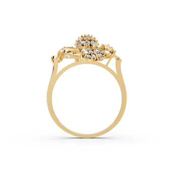 Floral Bloom - 10K Yellow Gold - Pocket Rock Jewelry