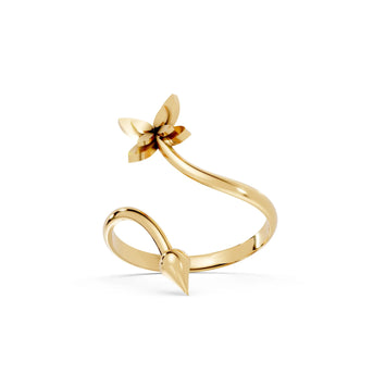 Flowers and Arrows - 10K Yellow Gold - Pocket Rock Jewelry