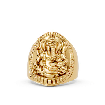 Ganesha - 10K Yellow Gold - Pocket Rock Jewelry