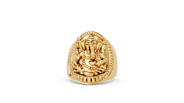 Ganesha - 10K Yellow Gold - Pocket Rock Jewelry