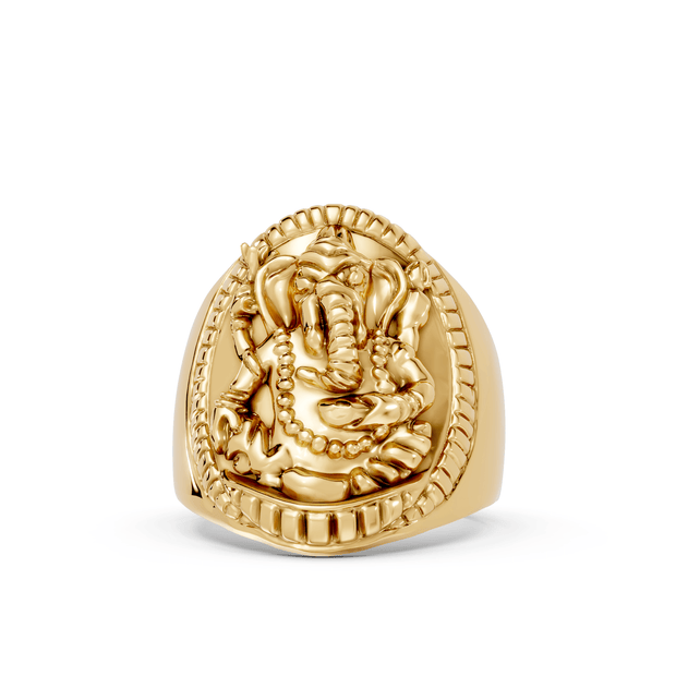 Ganesha - 10K Yellow Gold - Pocket Rock Jewelry
