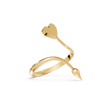 Hearts and Arrows - 10K Yellow Gold - Pocket Rock Jewelry