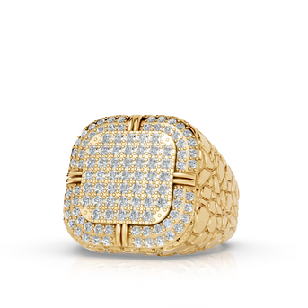 Icy Nugget - 14K Yellow Gold - Pocket Rock Jewelry