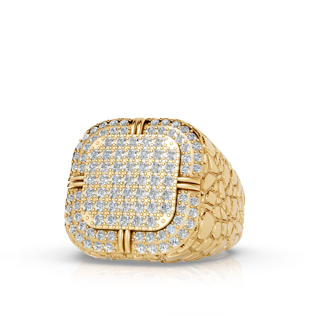 Icy Nugget - 14K Yellow Gold - Pocket Rock Jewelry