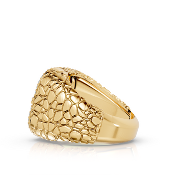 Icy Nugget - 14K Yellow Gold - Pocket Rock Jewelry