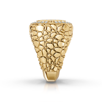 Icy Nugget - 14K Yellow Gold - Pocket Rock Jewelry