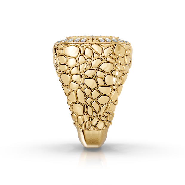Icy Nugget - 14K Yellow Gold - Pocket Rock Jewelry