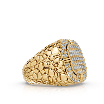 Icy Nugget - 14K Yellow Gold - Pocket Rock Jewelry