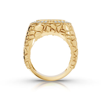 Icy Nugget - 14K Yellow Gold - Pocket Rock Jewelry