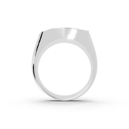 Silver ring on a white background