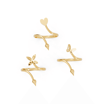 Butterflies and Arrows - 10K Yellow Gold - Pocket Rock Jewelry