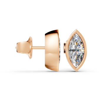 marquise bezel studs side