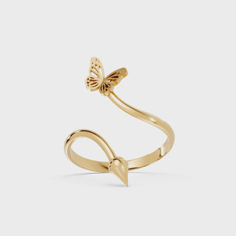 butterflies and arrows in gold turntable video